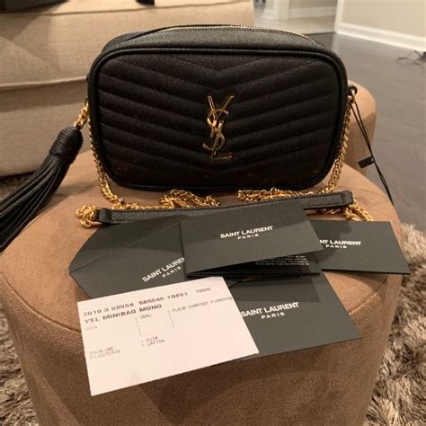 real ysl card bag.